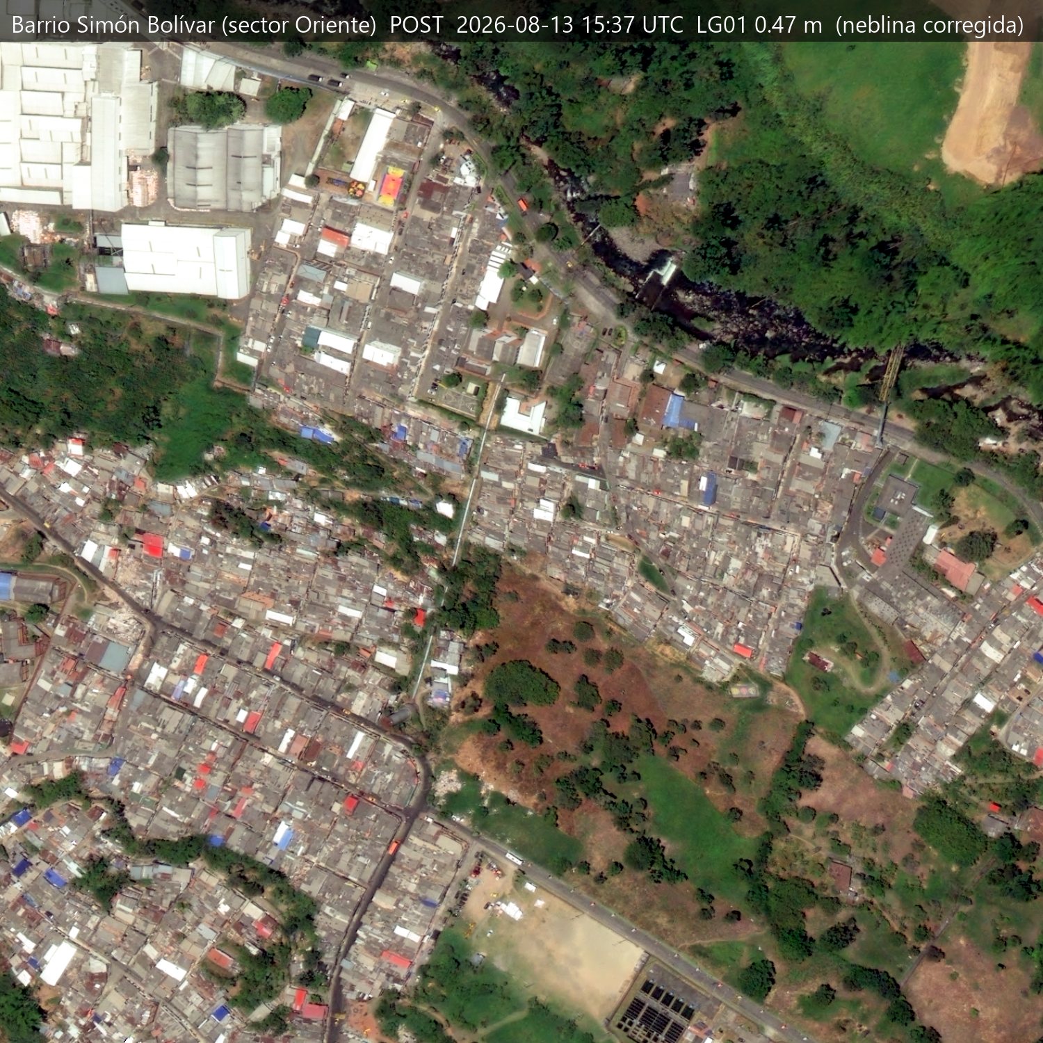 Barrio Simón Bolívar sector Oriente, 13 de agosto de 2026