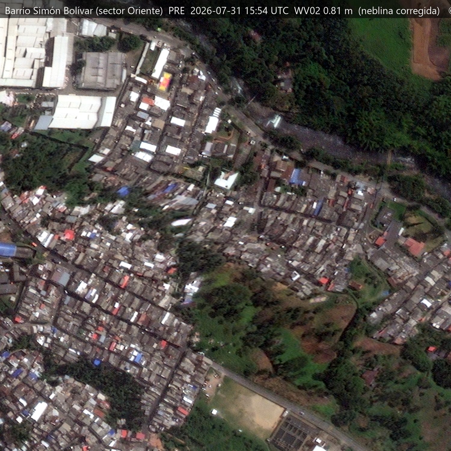 Barrio Simón Bolívar sector Oriente, 31 de julio de 2026